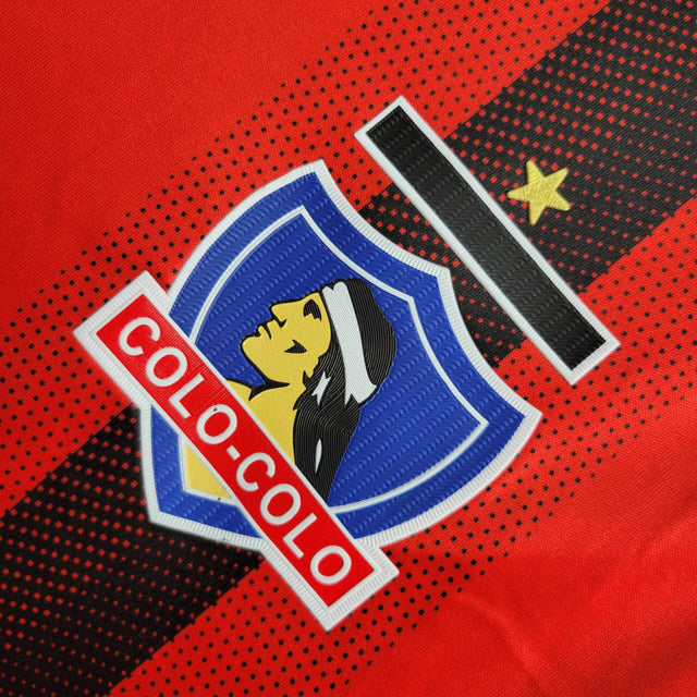 Camisa Colo Colo do Chile II 24/25 - Torcedor Adidas Masculina - Vermelha com detalhes em preto e branco