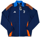 Jaqueta Corta-Vento Juventus Treino 24/25 - Masculina Adidas - Azul com detalhes em laranja