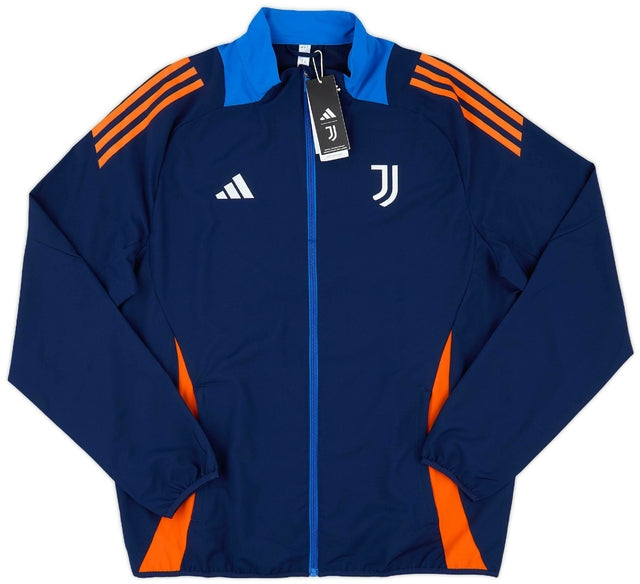 Jaqueta Corta-Vento Juventus Treino 24/25 - Masculina Adidas - Azul com detalhes em laranja