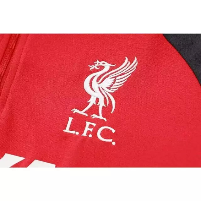 Conjunto Liverpool Treino 24/25 - Masculino Nike - Vermelho e preto com detalhes em branco