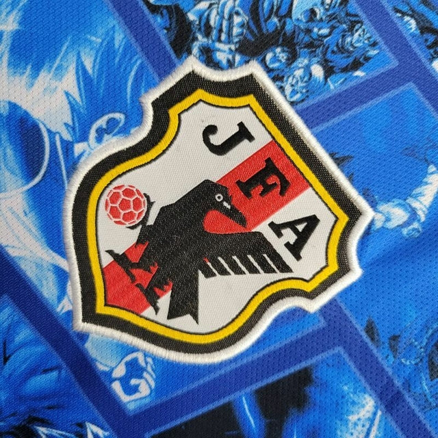 Camisa Japão Edição especial Dragon Ball 24/25 - Torcedor Adidas Masculina - Azul com desenhos do Dragon Ball