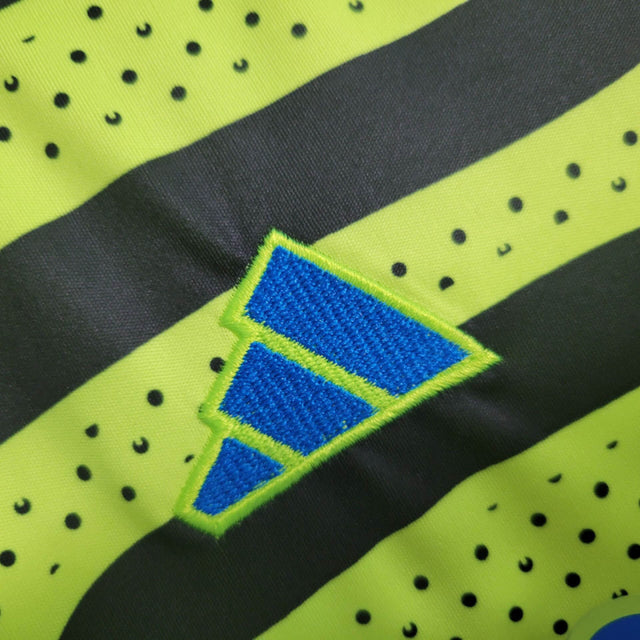 Camisa Arsenal II 23/24 -  Adidas Feminina - Verde com detalhes em preto e azul