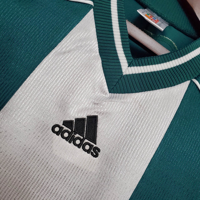 Camisa Retrô Seleção da Alemanha II 1998 - Masculina Adidas - Branca e verde