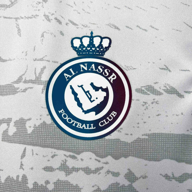 Camisa Al-Nassr III 23/24 - Torcedor Nike Masculina - Branca com detalhes em roxo