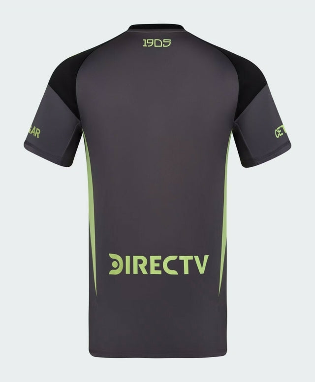 Camisa Boca Juniors Goleiro 25/26 - Torcedor Adidas Masculina - Preta com detalhes em cinza e verde