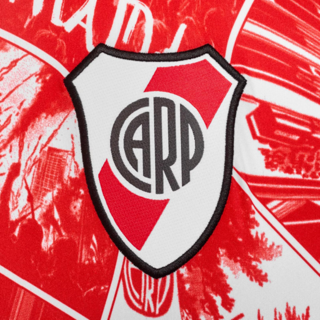 Camisa River Plate Pré-jogo 25/26 - Torcedor Adidas Masculina - Vermelha e branca