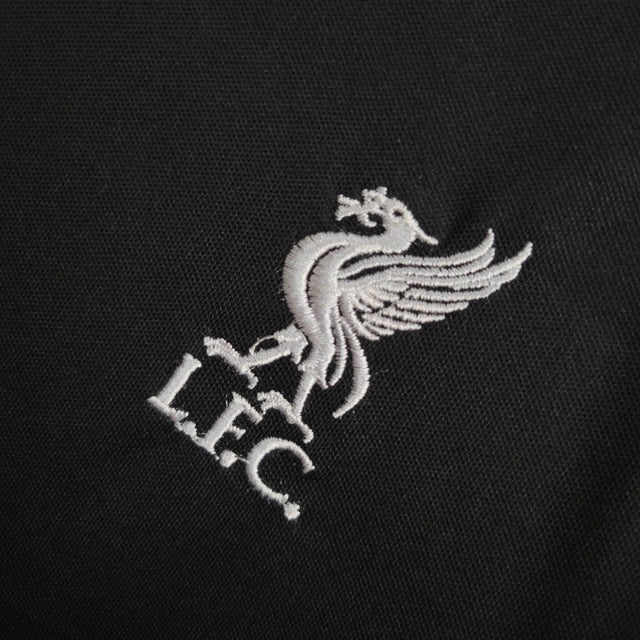 Kit Infantil Liverpool II 24/25 - Nike - Preto com detalhes em cinza e verde