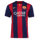 Camisa Retrô Barcelona I 2014/15 - Masculina Nike - Azul e vermelha com detalhes em amarelo