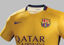 Camisa Retrô Barcelona II 2015/16 - Masculina Nike - Amarela com detalhes em azul e vermelho