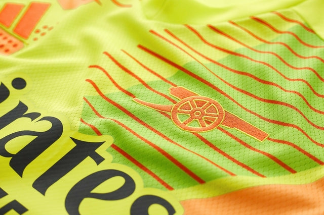 Camisa Arsenal Goleiro 24/25 - Torcedor Adidas Masculina - Verde com detalhes em laranja