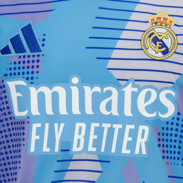 Camisa Real Madrid Goleiro I 24/25 - Torcedor Adidas Masculina - Azul