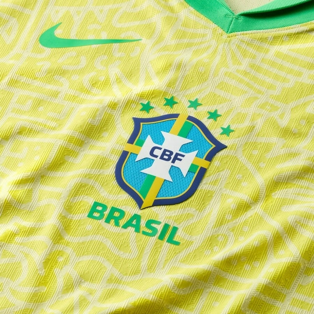 Camisa Seleção Brasileira I 24/25 - Torcedor Nike Masculina - Amarela com detalhes em verde