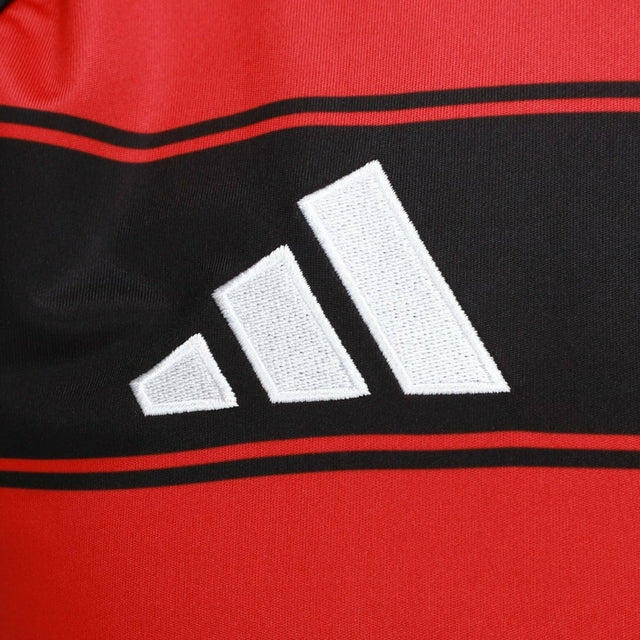Camisa Flamengo I 25/26 -  Adidas Feminina - Preta e vermelha