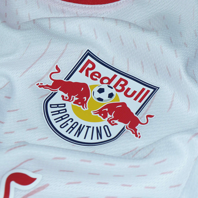 Camisa Red Bull Bragantino I 25/26 -  Puma Feminina - Branca com detalhes em vermelho