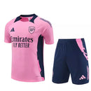 Kit Treino adulto - Camisa e Shorts - Arsenal Adidas 24/25 - Rosa e azul