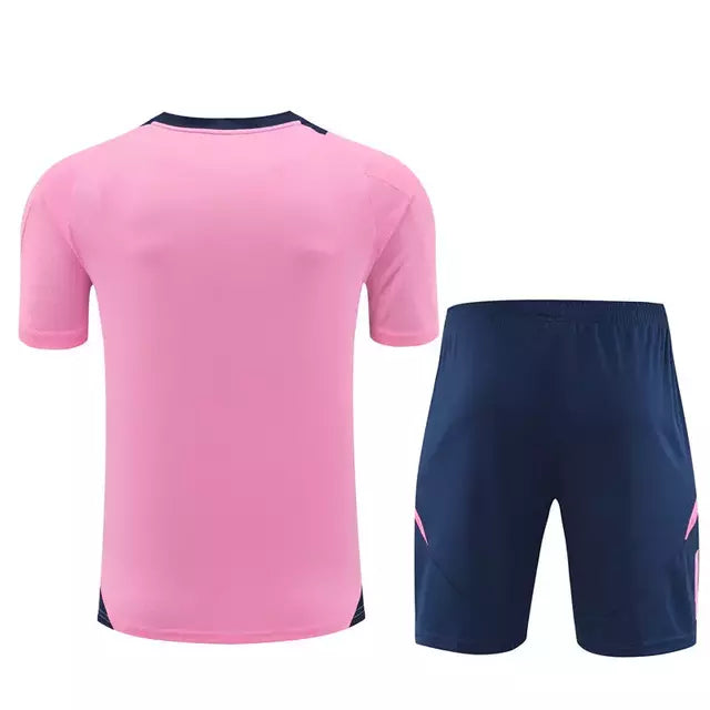 Kit Treino adulto - Camisa e Shorts - Arsenal Adidas 24/25 - Rosa e azul