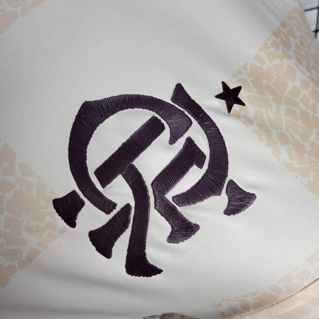 Camisa Flamengo Pré-jogo 24/25 - Jogador Adidas Masculina - Bege