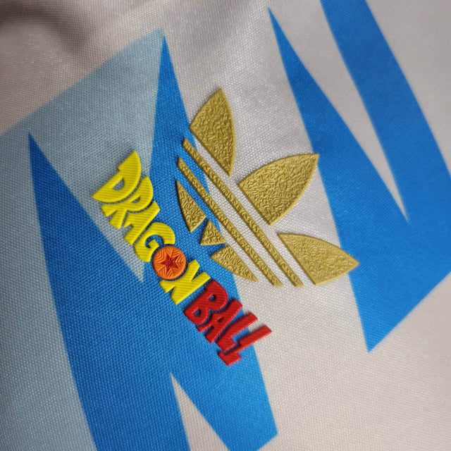 Camisa Seleção Argentina Edição especial Dragon Ball 24/25 - Jogador Adidas Masculina - Branca com detalhes em azul