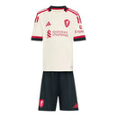 Kit Infantil Liverpool II 25/26 - Adidas - Bege e preto