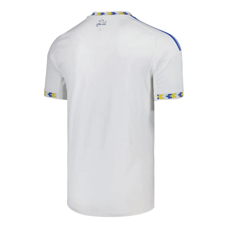 Camisa Leeds I 25/26 - Torcedor Adidas Masculina - Branca com detalhes em azul e amarelo