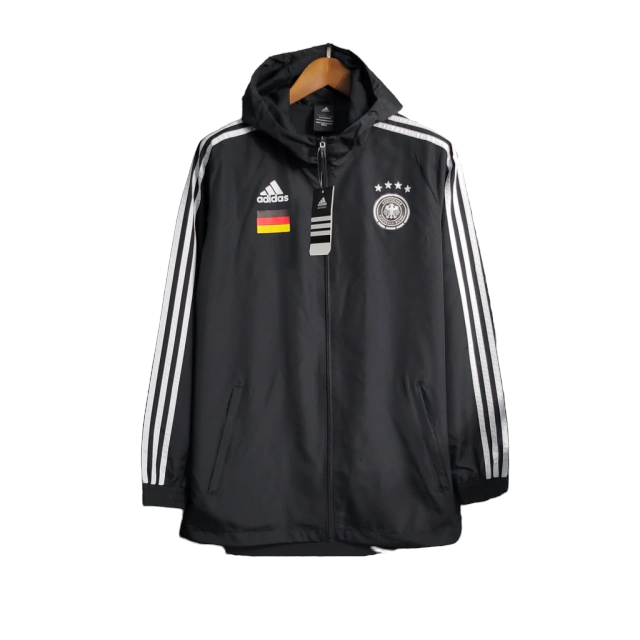 Jaqueta Corta-Vento Seleção da Alemanha 23/24 - Masculina Adidas - Preta