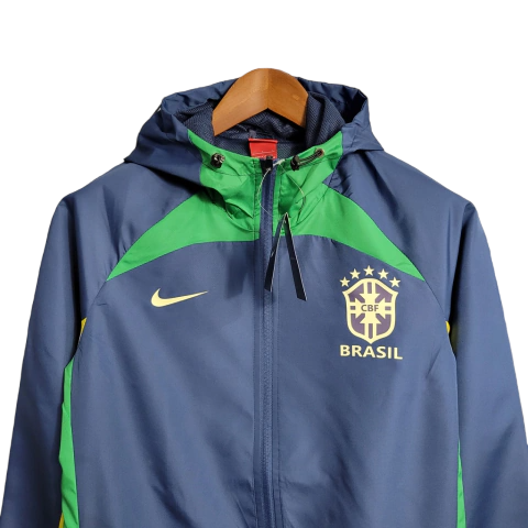 Jaqueta Corta-Vento Brasil 23/24 Masculina Nike - Azul