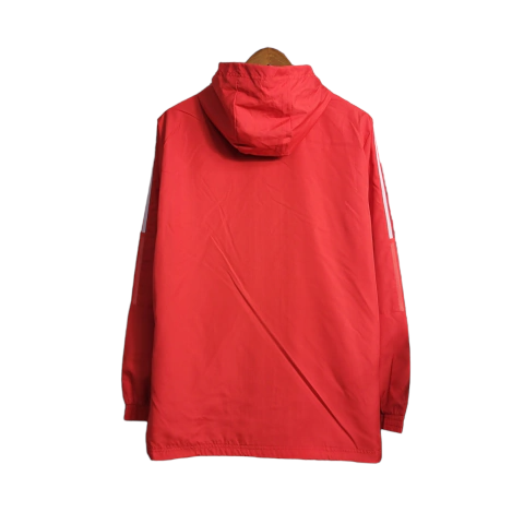 Jaqueta Corta-Vento Manchester United 23/24 - Masculina Adidas - Vermelha