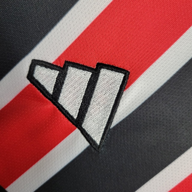 Kit Infantil São Paulo Away 23/24 - Adidas - Vermelho e Preto