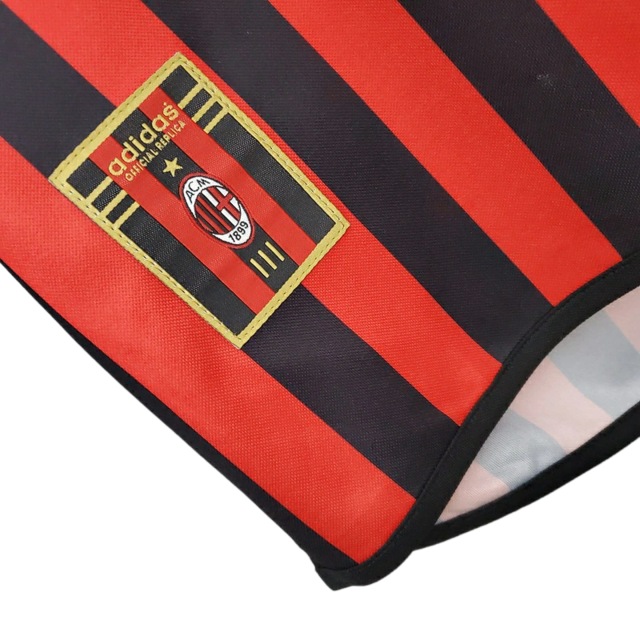 Camisa Retrô AC Milan I 1999/2000 - Masculina Adidas - Vermelha e preta