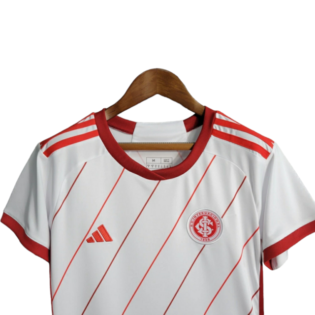 Camisa Internacional II 23/24 -  Adidas Feminina - Branca com detalhes em vermelho
