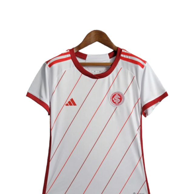 Camisa Internacional II 23/24 -  Adidas Feminina - Branca com detalhes em vermelho
