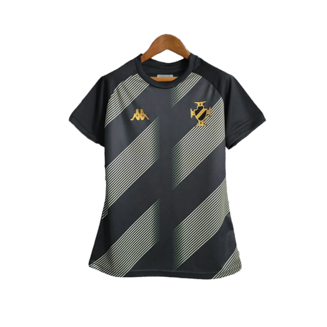 Camisa Vasco da Gama Treino 23/24 -  Kappa Feminina - Preta