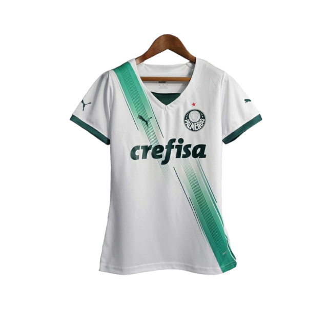 Camisa Palmeiras II 23/24 -  Puma Feminina - Branca com detalhes em verde