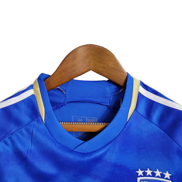 Kit Infantil Seleção da Itália I 23/24 - Adidas - Azul