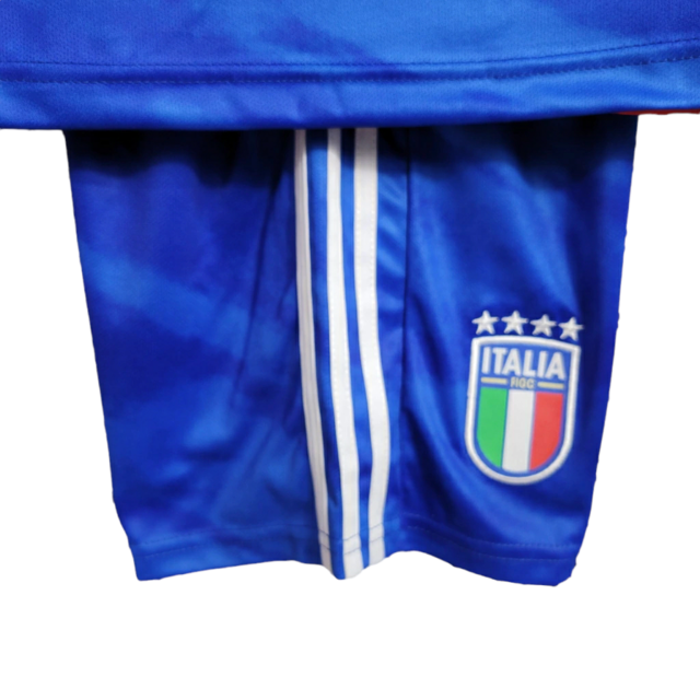 Kit Infantil Seleção da Itália I 23/24 - Adidas - Azul