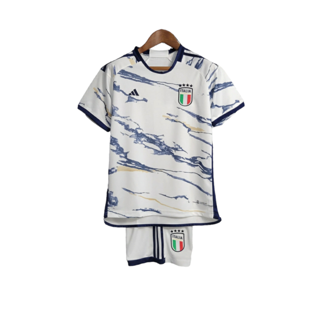 Kit Infantil Seleção da Itália II 23/24 - Adidas - Branco