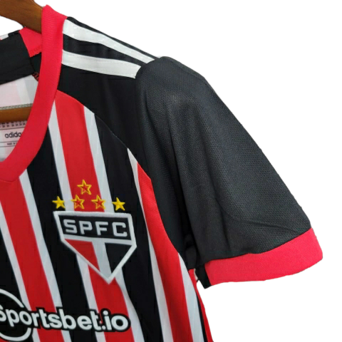 Kit Infantil São Paulo Away 23/24 - Adidas - Vermelho e Preto