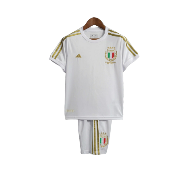 Kit Infantil Seleção da Itália 23/24 - Adidas - Branco