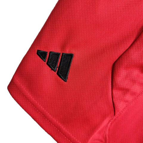 Kit Infantil Flamengo Treino 23/24 - Adidas - Branco e Vermelho