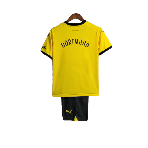 Kit Infantil Borussia Dortmund I 23/24 - Puma - Amarelo e preto