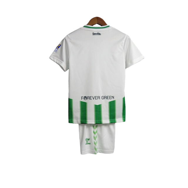 Kit Infantil Real Betis Home 23/24 - Hummel - Branco e Verde