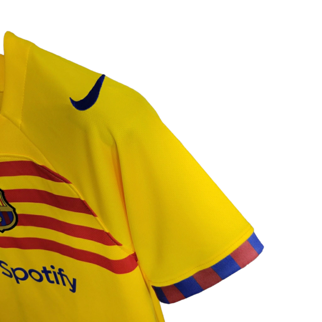 Kit Infantil Barcelona IV Nike 23/24 - Amarelo