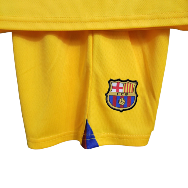 Kit Infantil Barcelona IV Nike 23/24 - Amarelo