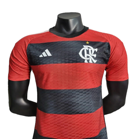 Camisa Flamengo I 23/24 Jogador Adidas Masculina - Vermelho e Preto