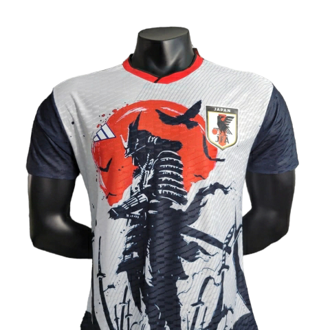 Camisa Japão Samurai 23/24 - Jogador Adidas Masculina - Branca com detalhes em preto e vermelho