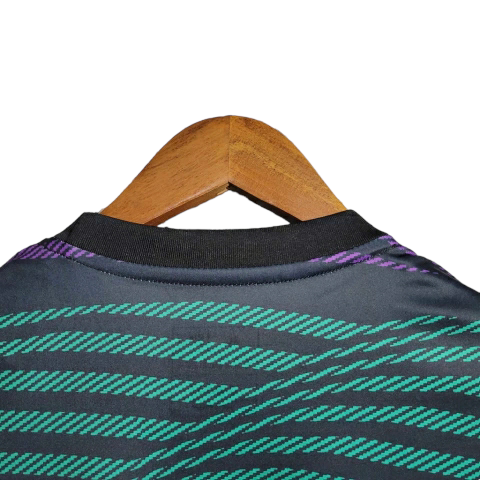 Camisa Real Madrid Treino 23/24 - Torcedor Adidas Masculina - Verde e Azul