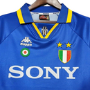 Camisa Retrô Juventus II 1995/1997 - Kappa Masculina - Azul com detalhes em amarelo