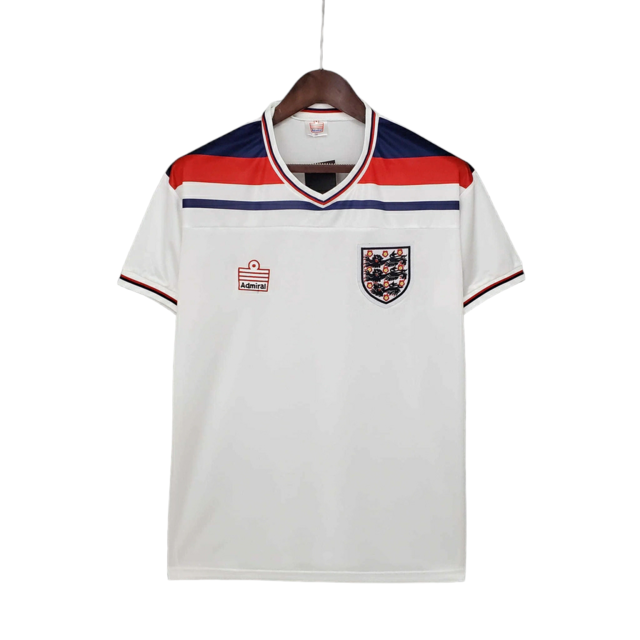 Camisa Retrô Seleção da Inglaterra 1982 - Admiral Masculina - Branca