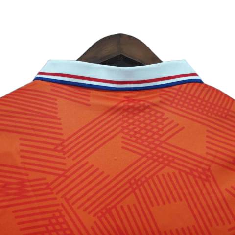 Camisa Retrô Seleção da Holanda I 1991 - Masculina Lotto - Laranja