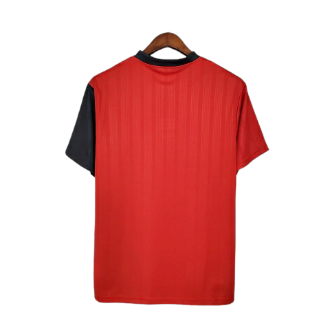 Camisa Retrô Seleção da Espanha I 1996 - Adidas Masculina - Vermelha com detalhes em azul